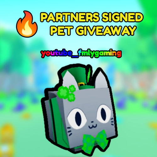 FmlyGaming's tweet photo. 🔥Signed Huge Leprechaun Cat Giveaway! GL!!

・Follow me @FmlyGaming
・Like/Retweet
・Subscribe to https://t.co/kkkMGUv0UQ
・Comment your Roblox username here with ss of subscription

When: Pet will be mailed in 3 days to a lucky winner. https://t.co/oRQDQrskwx