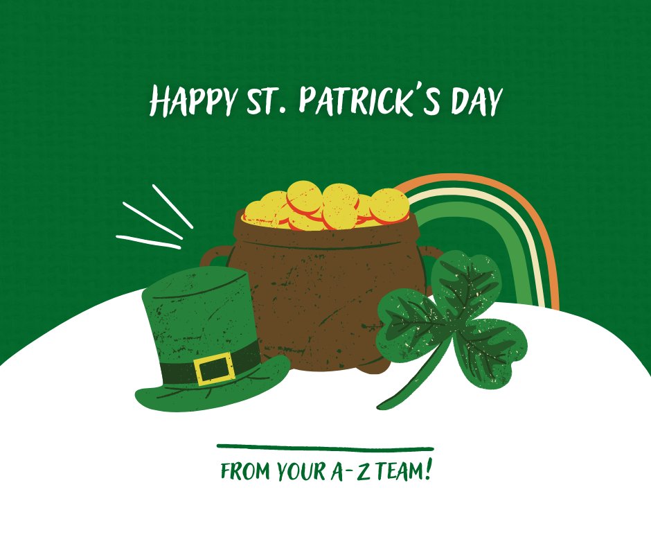 Happy St. Paddy's! Have a great weekend and thank you for supporting local!