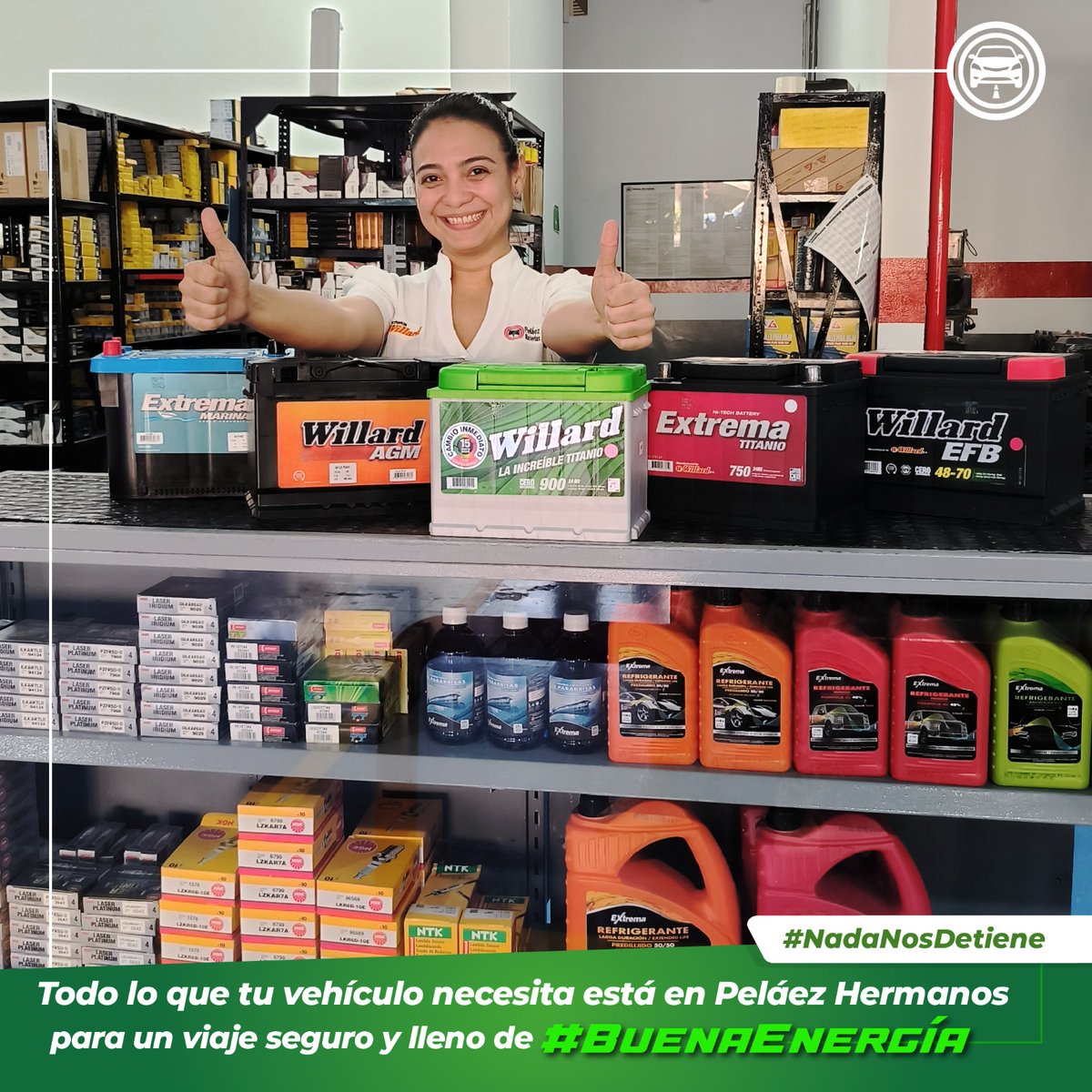 PelaezHermanosS's tweet photo. ¡Tu vehículo listo en todo momento!En Peláez Hermanos encuentras los servicios y productos para un viaje lleno de #BuenaEnergía. Contamos con un amplio portafolio en repuestos con las mejores marcas, asesoría y experiencia por técnicos expertos durante 96 años. https://t.co/70uTbW9n9o