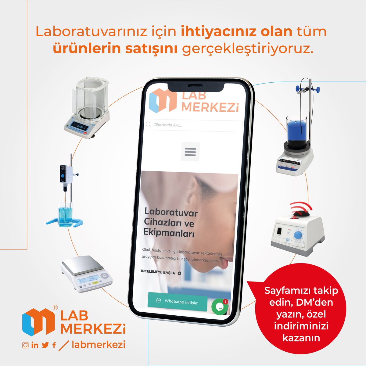 Twitter sayfamızı takip edip, mesaj ile bize ulaşarak Labmerkezi.com da yer alan ürünlerden vereceğiniz siparişlerinizde size özel indirim fırsatlarını yakalayabilirsiniz.

#laboratuvar #kimya #laboratuvarcihazları #labmerkezi #kimyasal #labsarfmalzemeleri