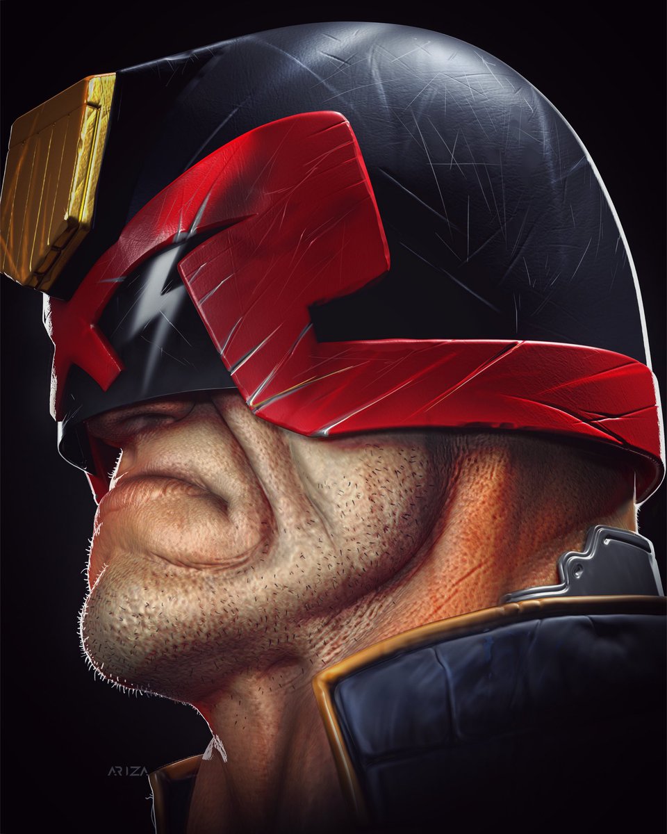 Had some time to work on one of my favorite comic characters. We need a Judge Dredd sequel ASAP btw.
