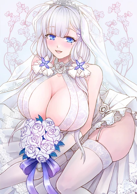 花嫁イラストリアスかきました#アズールレーン 