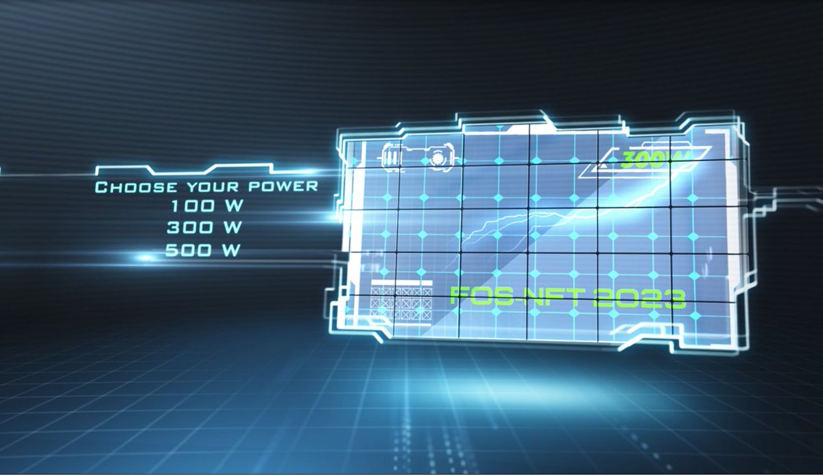All you have to do in order to  be rewarded is to hold an FOS NFT in your wallet.The more you hold, the more you earn!
NFT holders will be rewarded with 90% of the  photovoltaic park profit.
Each holder will be rewarded according to the number of watts accumulated by holding NFTs