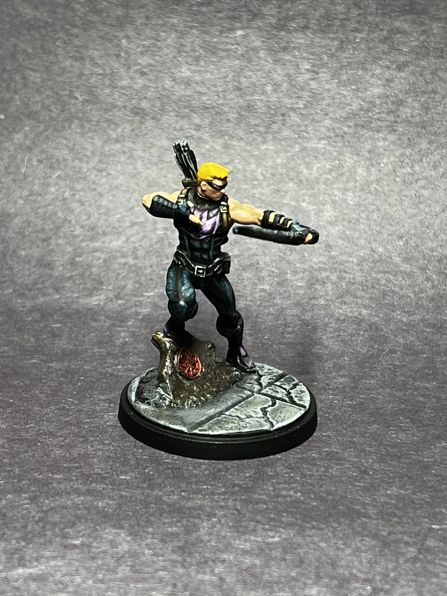 Neosmitty's tweet photo. @brushwizard Recently snuck Hawkeye in for a quick paint job. https://t.co/INbahRgTAZ