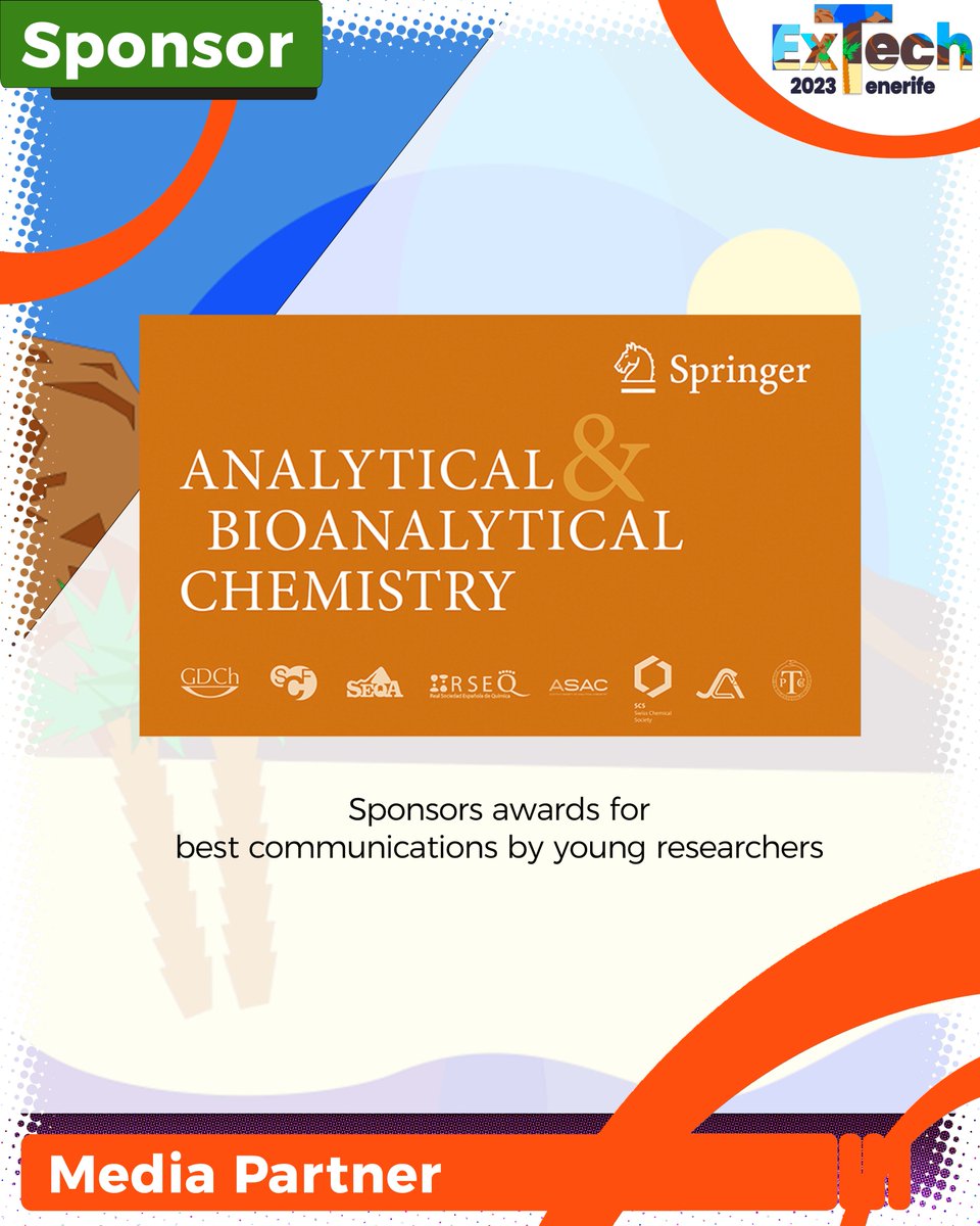 extech2023's tweet photo. The journal "Analytical and Bioanalytical Chemistry" @AnalBioanalChem sponsors two awards for best communications by young researchers at #ExTech2023 🏆

The deadline for submission of abstracts for poster communications is 1st June 2023! Don't miss the date and participate ‼️ https://t.co/Wy5LqlPZO8