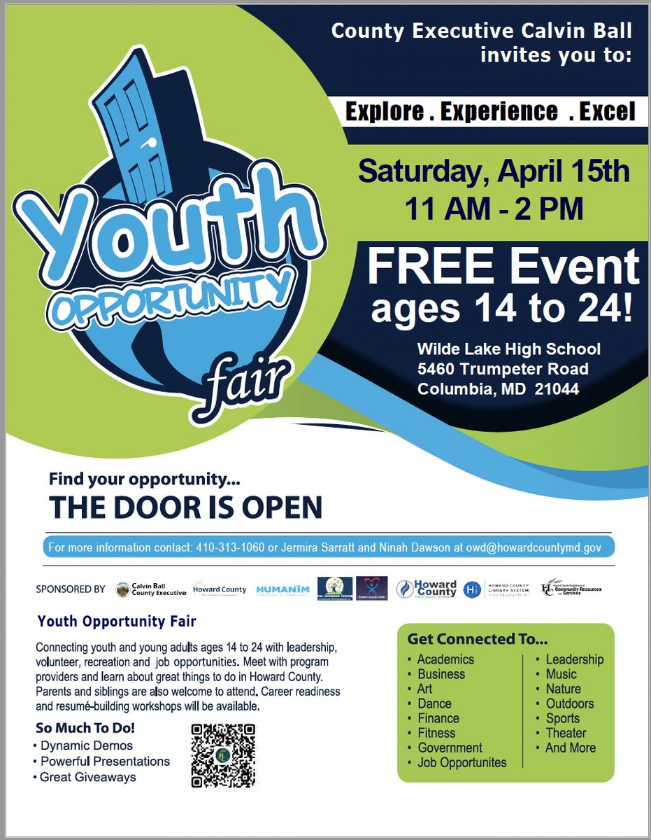 Come learn about leadership, volunteer, recreation and job opportunities, meet with program providers, and discover activities available in Howard County! #HCPSSpartners news.hcpss.org/news-posts/202…