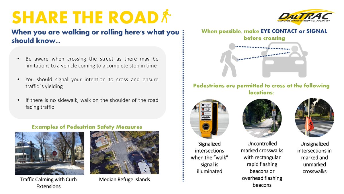 When you walk on the road, ensure your safety by following these tips!

#ShareTheRoad #DalTRAC
#Walking #WalkSafe