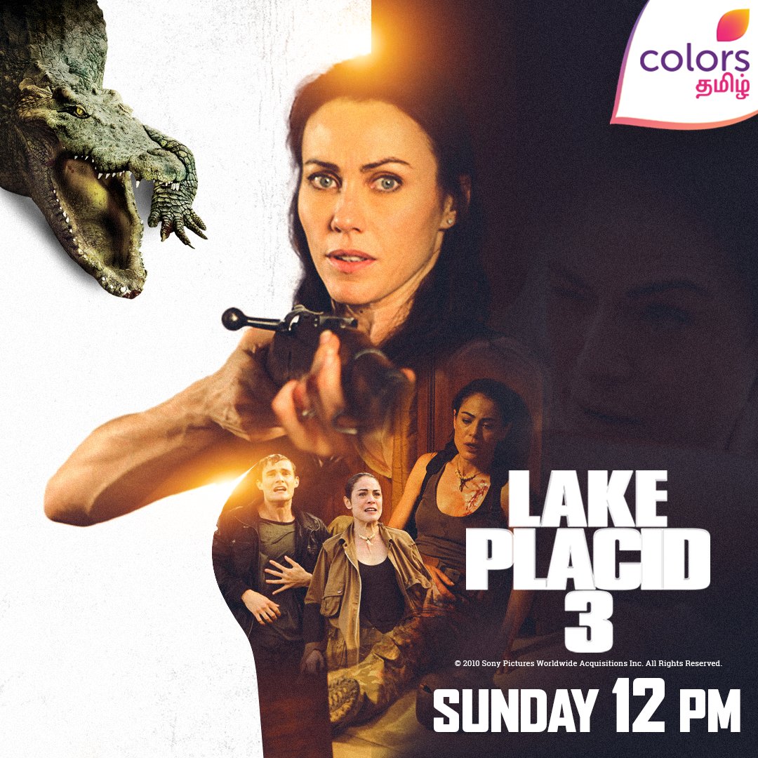 ColorsTvTamil's tweet photo. Crocs on the Dock... 🐊
#LakePlacid3 | Sunday 12 PM on #ColorsTamil
#ColinFerguson #YancyButler #KirstyMitchell https://t.co/FYF30JLT4P
