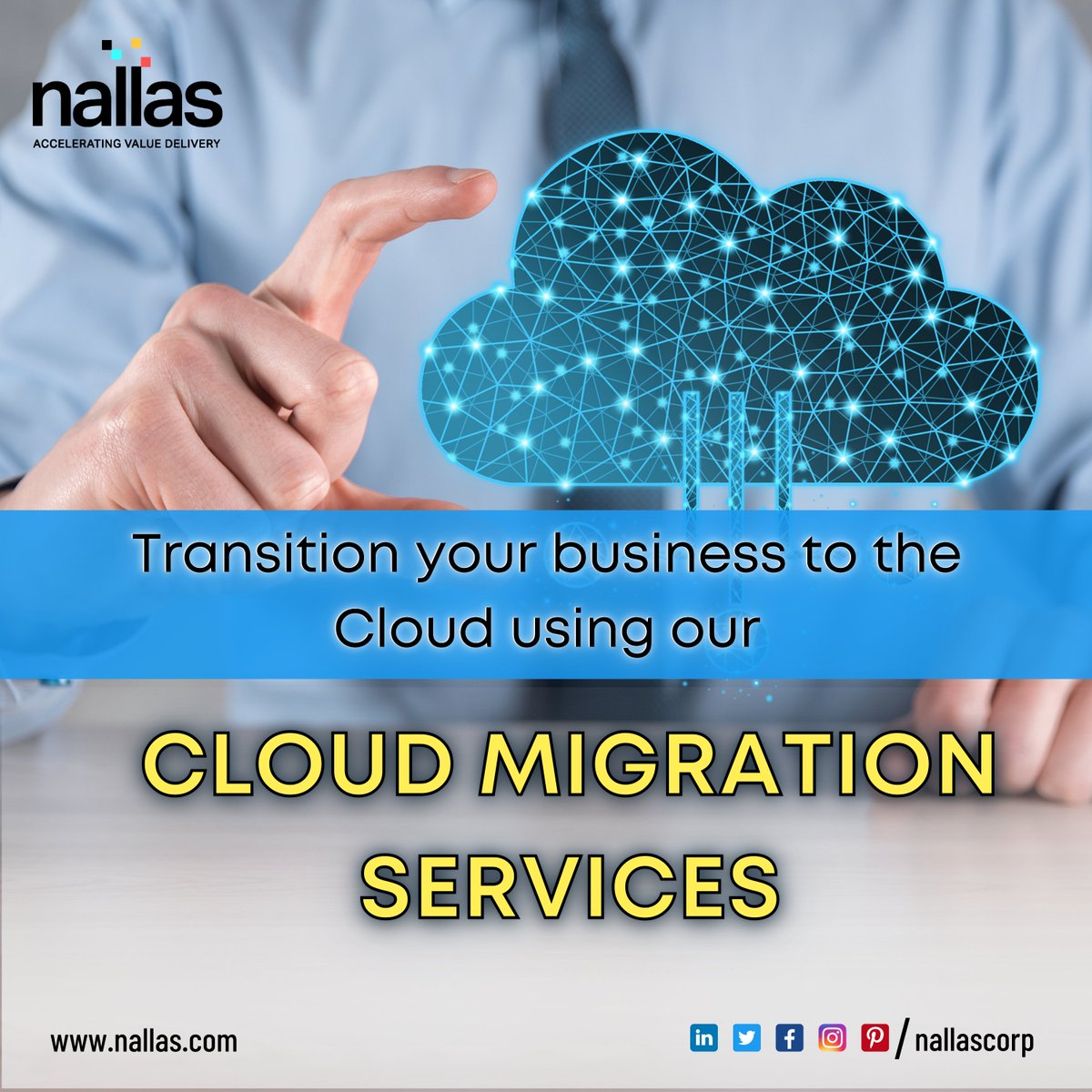 NallasCorp's tweet image. Make the transition to the cloud easy with our cloud migration services! We provide cost-effective and secure cloud migration solutions tailored to your needs.

To know more --&amp;gt;  
nallas.com/cloud-migratio…

#cloudengineeringservices #cloudmigration #cloudmigrationservices #nallas