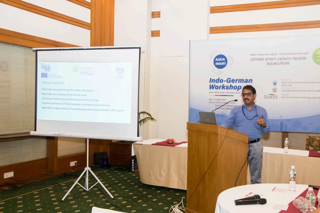 🦐We were at the Indo-German workshop on 'Water conserved organic food production through climate smart carbon neutral aquaculture', in #Cochin, 2-4/03/23
💡This event was organised by our partner Dinesh Kaippilly from #KUFOS
#bluebioeconomy #bluebiocofund #bluebio @BlueBioCOFUND