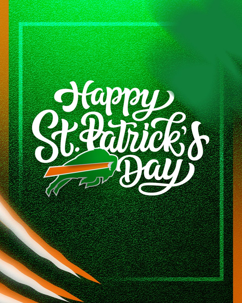BuffaloBills's tweet photo. ☘️ Happy St. Patrick’s Day from the Buffal O'Bills!! ☘️ https://t.co/7sIi5MUlEL