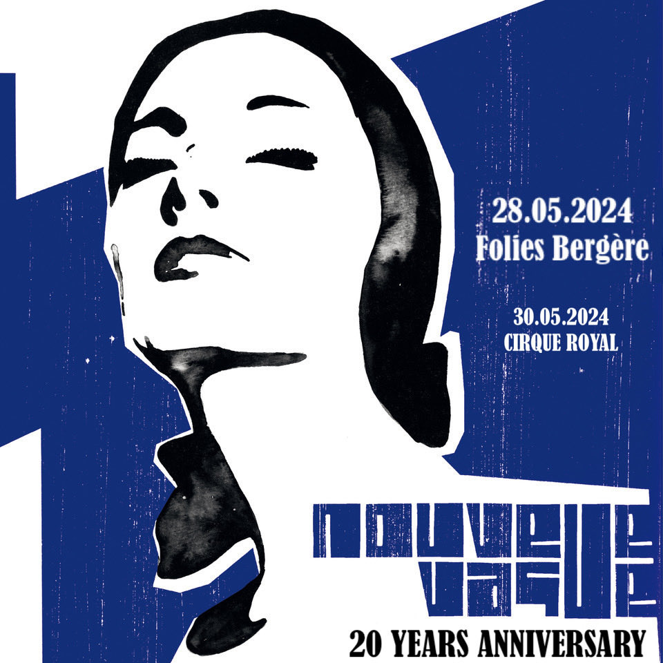 NOUVELLE VAGUE aura 20 ans en 2024 ! Et la tournée commencera par ⁦@Paris⁩ #foliesbergere et ⁦@VilleBruxelles⁩ #cirqueroyal @Kwaidan_records⁩ #nouvellevague #sanguineprod #intersectionbooking 💙