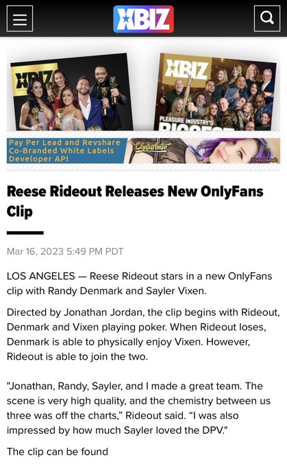 Check out the article @XBIZ just put out about my latest film "Poke-Her Time" with @SaylerVixen and @Randy_Denmark<a class="tags" href="/tag/xbiz">@xbiz</a><a href="/tag/hotasian"class="tags"><span>#hotasian</span></a><a href="/tag/doublepenatration"class="tags"><span>#doublepenatration</span></a>