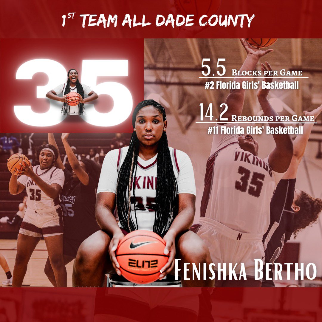 Congrats to Fenishka Bertho 6’4  Miami Norland 2023 🔥🔥