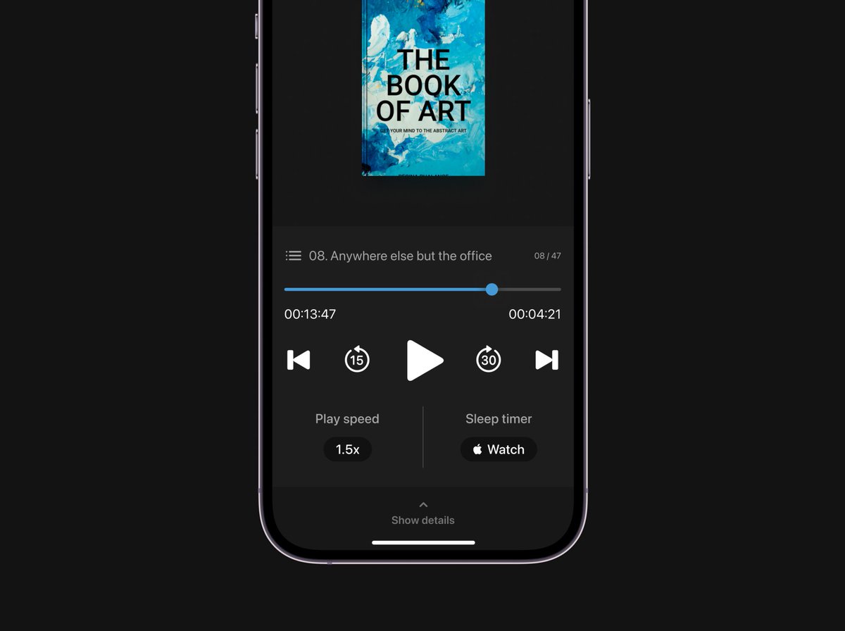 itsdmtr's tweet photo. Audiobook player closer view. #ux #interface #audiobooks #product #book #app #concept https://t.co/56OFHG4wGt