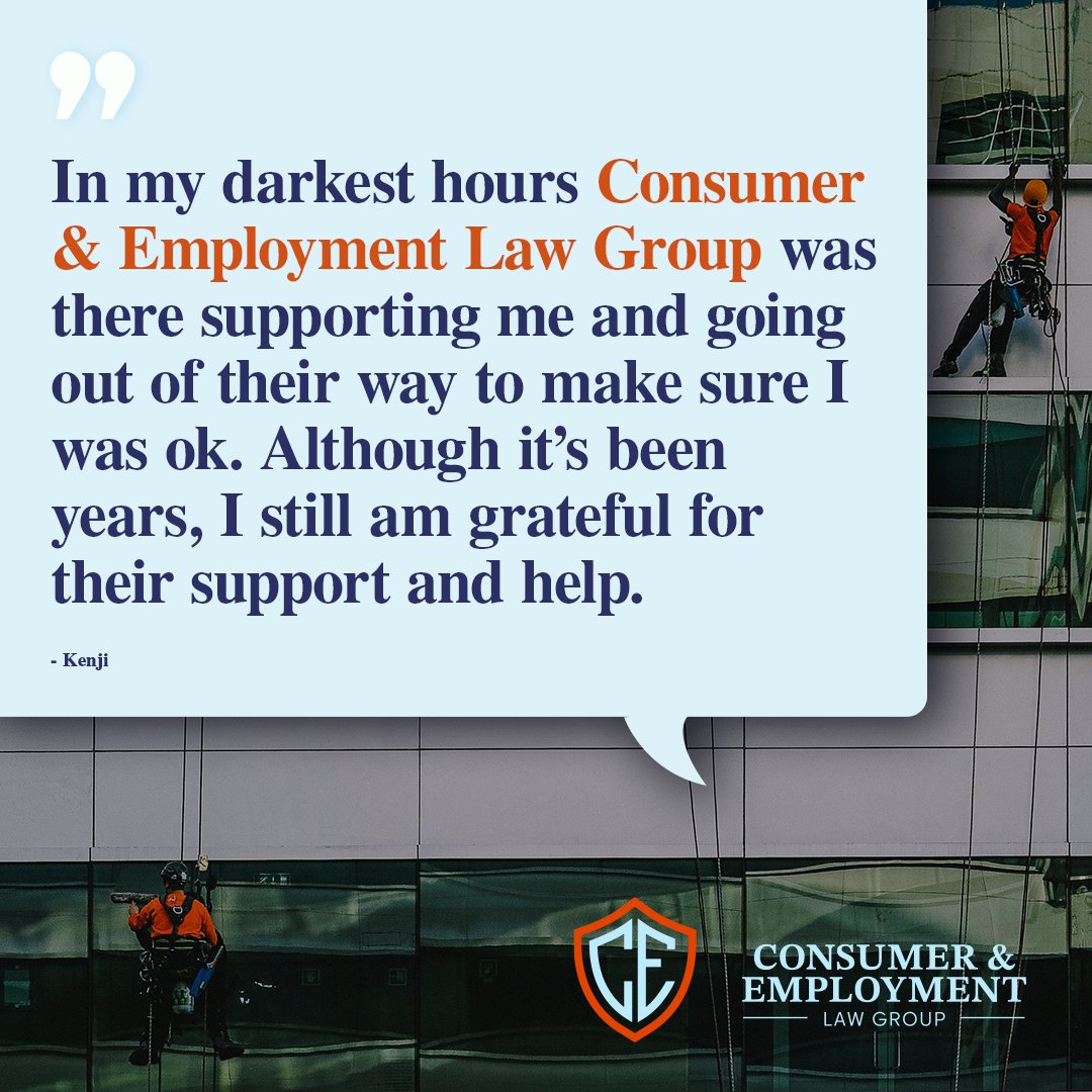 CELawGroup's tweet photo. ⭐⭐⭐⭐⭐

#CaliforniaConsumerLawyer #SanDiegoConsumerLawyer #StrongerCA #CaliforniaEmploymentLawyer #RealJustice #ForthePeople #CELG #EmploymentLaw https://t.co/4aNYTJh3kd