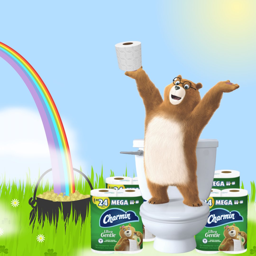 Charmin's tweet photo. Wishing you a pot o' gold and all the Charmin your bathroom can hold! ππ§»π #EnjoyTheGo https://t.co/lPuv3j41ks