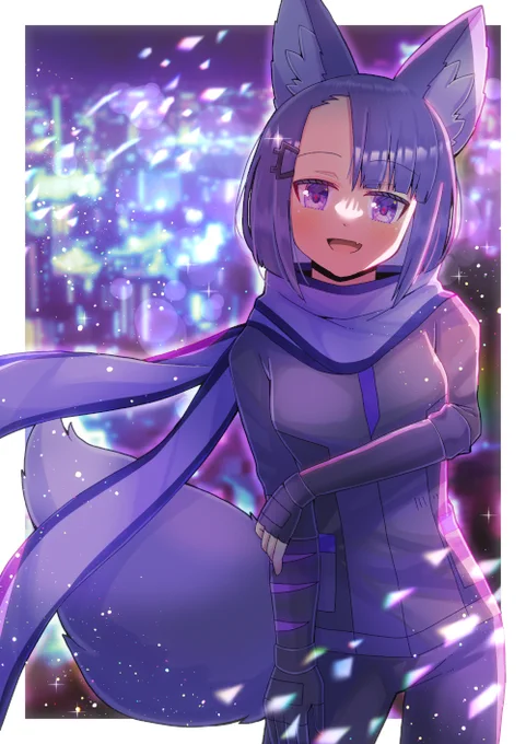 woops()さんのOC、Muraさんを描かせて頂きました!リクエスト有難うございますI drew woops's OC, Mura! Thank you for the request  #Skeb #Commission #けもみみ 