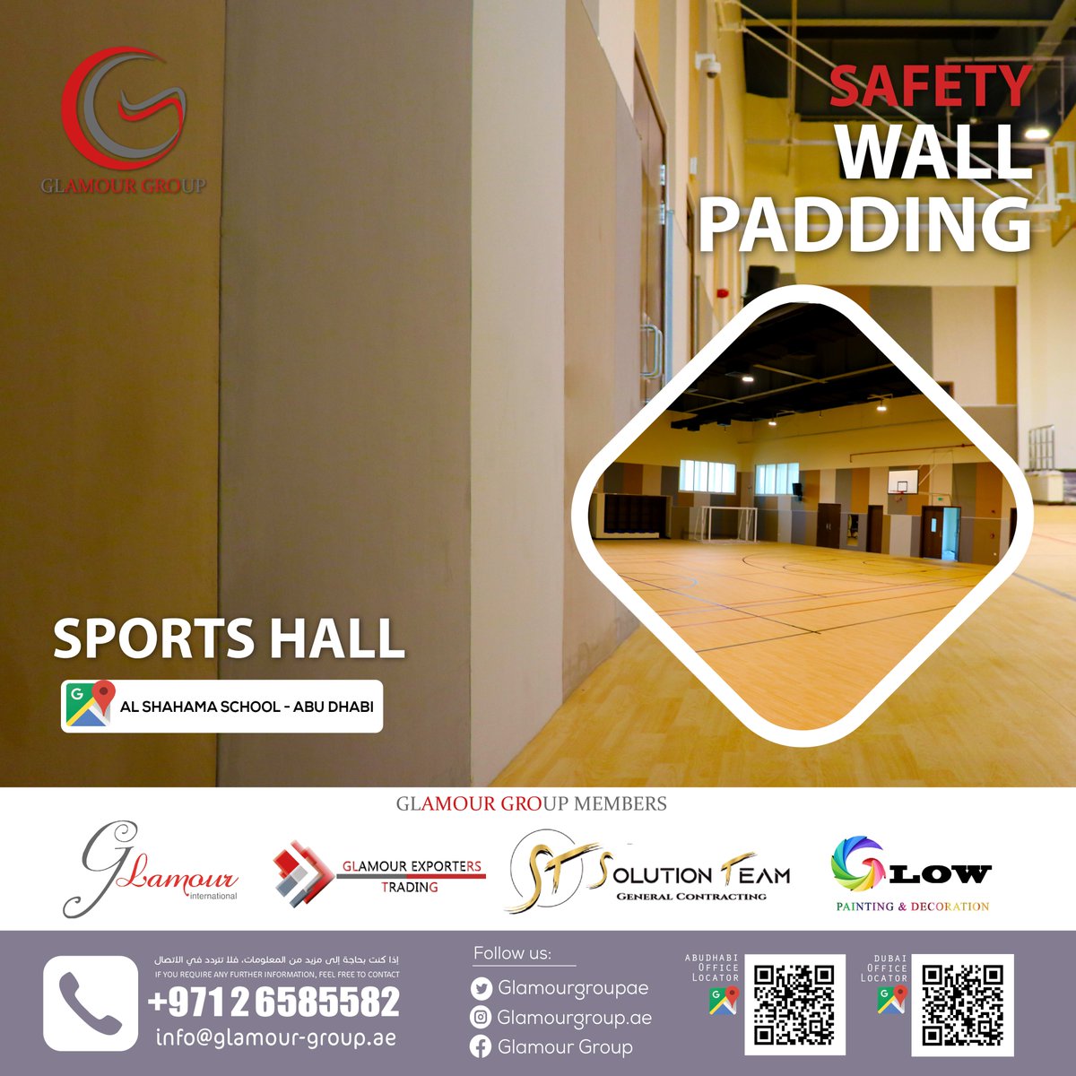 glamourgroup_ae's tweet image. Al SHAHAMA SCHOOL Childrens are going to be all safe with Glamour Group's new wall pads (with custom cut outs) installed by Glamour Group's Specialized installation team.

#wallpadding #wallpaddinginstallation #glamourgroup #uae #safetywallpadding