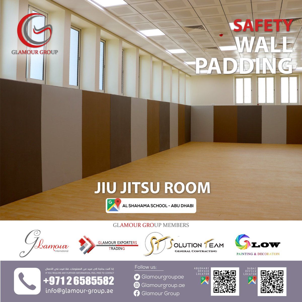 glamourgroup_ae's tweet image. Al SHAHAMA SCHOOL Childrens are going to be all safe with Glamour Group's new wall pads (with custom cut outs) installed by Glamour Group's Specialized installation team.

#wallpadding #wallpaddinginstallation #glamourgroup #uae #safetywallpadding