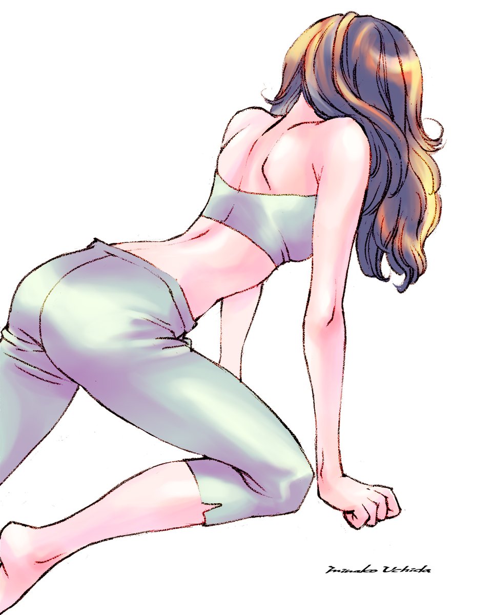 「今夜は塗り絵するわよ!ってことでよかったら線画使ってぬりえどうぞ 」|内田美奈子のイラスト