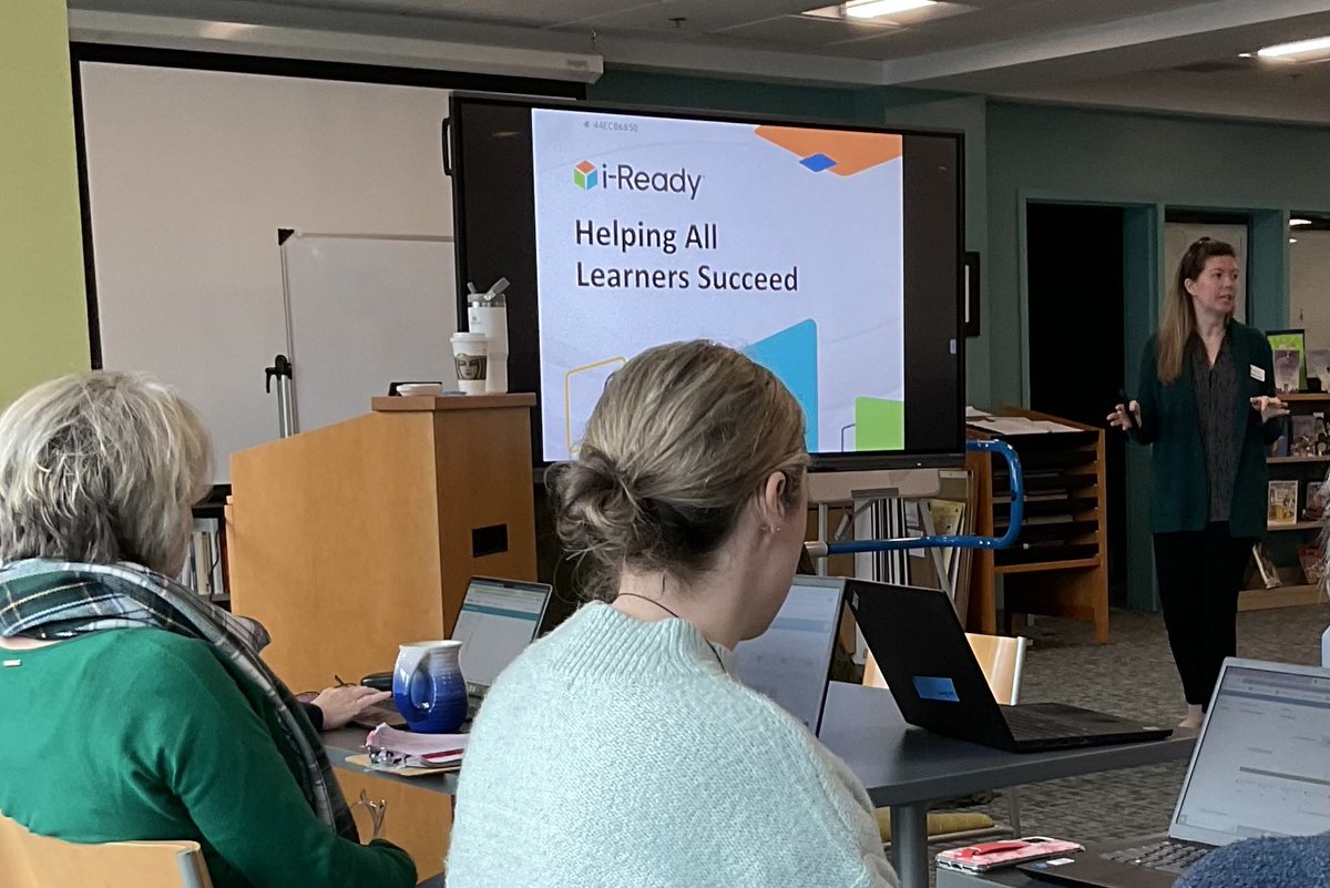 comsprincipal's tweet image. CMS faculty was engaged in @iReady data analysis training during PD this morning —#proudtobecms