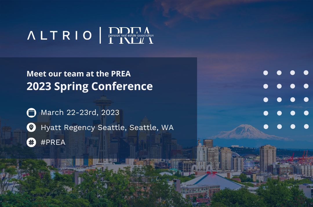 Next week, the Altrio team is excited to be heading to Seattle, WA to attend the PREA 2023 Spring Conference
Connect with us there: altrio.com/contact-real-e…
#Event #PREA #CREinvesting