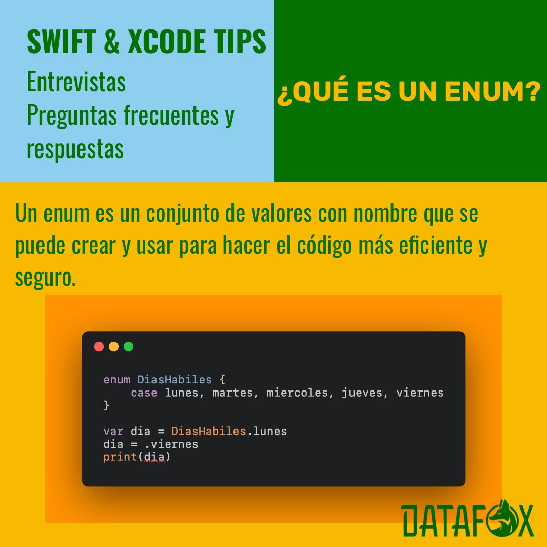datafoxsoftware's tweet image. Tech interview questions - Estás buscando trabajar como desarrollador iOS esto te puede ayudar para prepararte para las entrevistas técnicas.
#swiftuitutorials #iosdev #iosdeveloper #swiftlang #swiftlanguage #swiftprogramming #swift #swiftui #opentowork