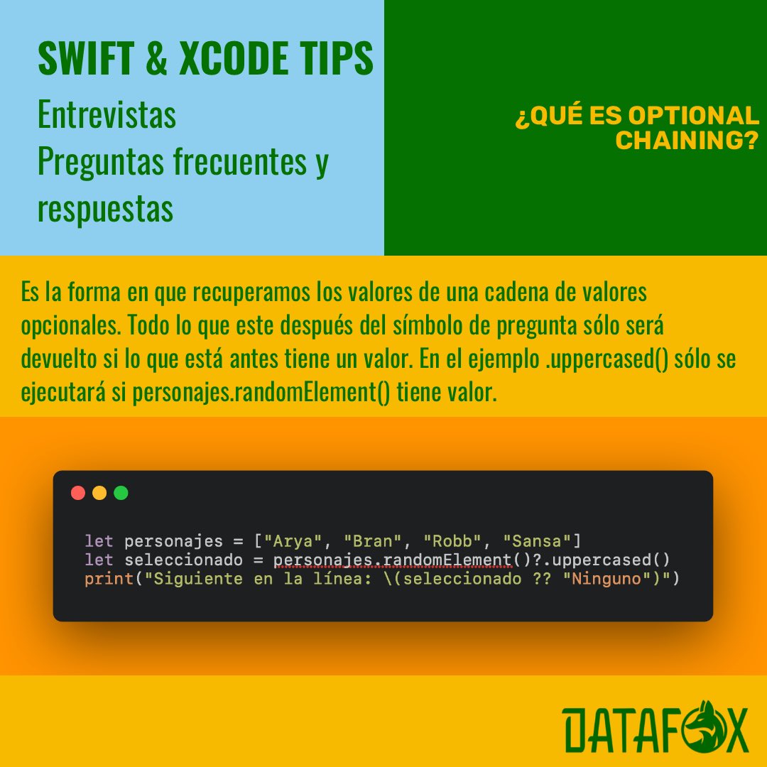 datafoxsoftware's tweet image. Tech interview questions - Estás buscando trabajar como desarrollador iOS esto te puede ayudar para prepararte para las entrevistas técnicas.
#swiftuitutorials #iosdev #iosdeveloper #swiftlang #swiftlanguage #swiftprogramming #swift #swiftui #opentowork