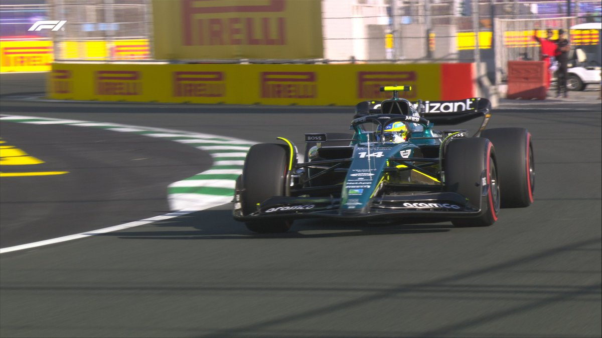F1's tweet photo. El Mission takes Jeddah? 😏

Fernando Alonso flies to the no.1 spot with a very speedy time of 1:31.262 ⏱️

Live blog 👉 https://t.co/0xBXIU8GHd

#SaudiArabianGP #F1 https://t.co/aJ84hHH1n3