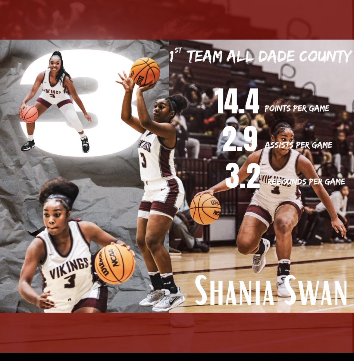 Congrats to Miami Norland Lady Viking Shania Swan 2024