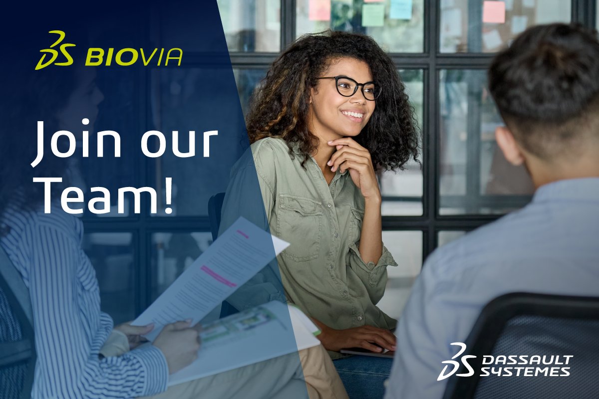 3dsBIOVIA's tweet image. @3dsBIOVIA is hiring interns for a range of positions in Software Quality Assurance, Biologics Drug Design, Marketing and more.
Apply today or share the link with your network: go.3ds.com/67G.  
#NowHiring #DrugDesign #ScientificVisualization