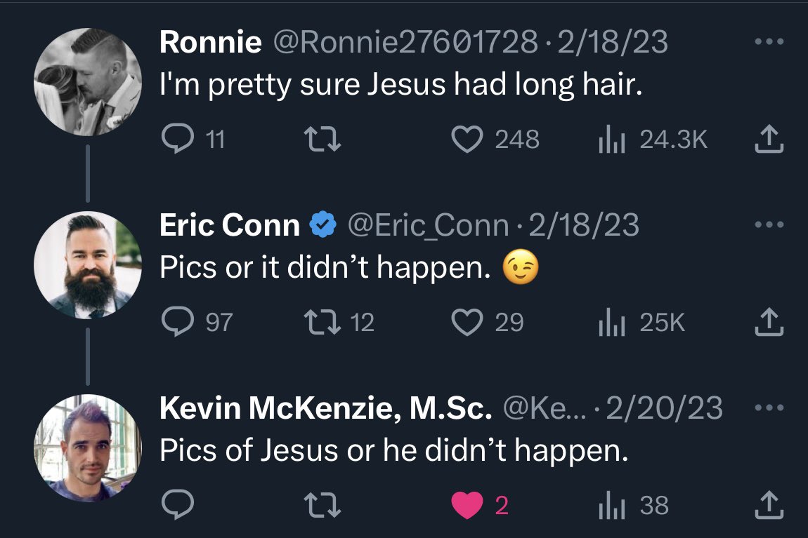 Breaking: Christian Man Asks ‘Pics or it didn’t happen’ About Jesus’s Hair But Not About Resurrection 😆
