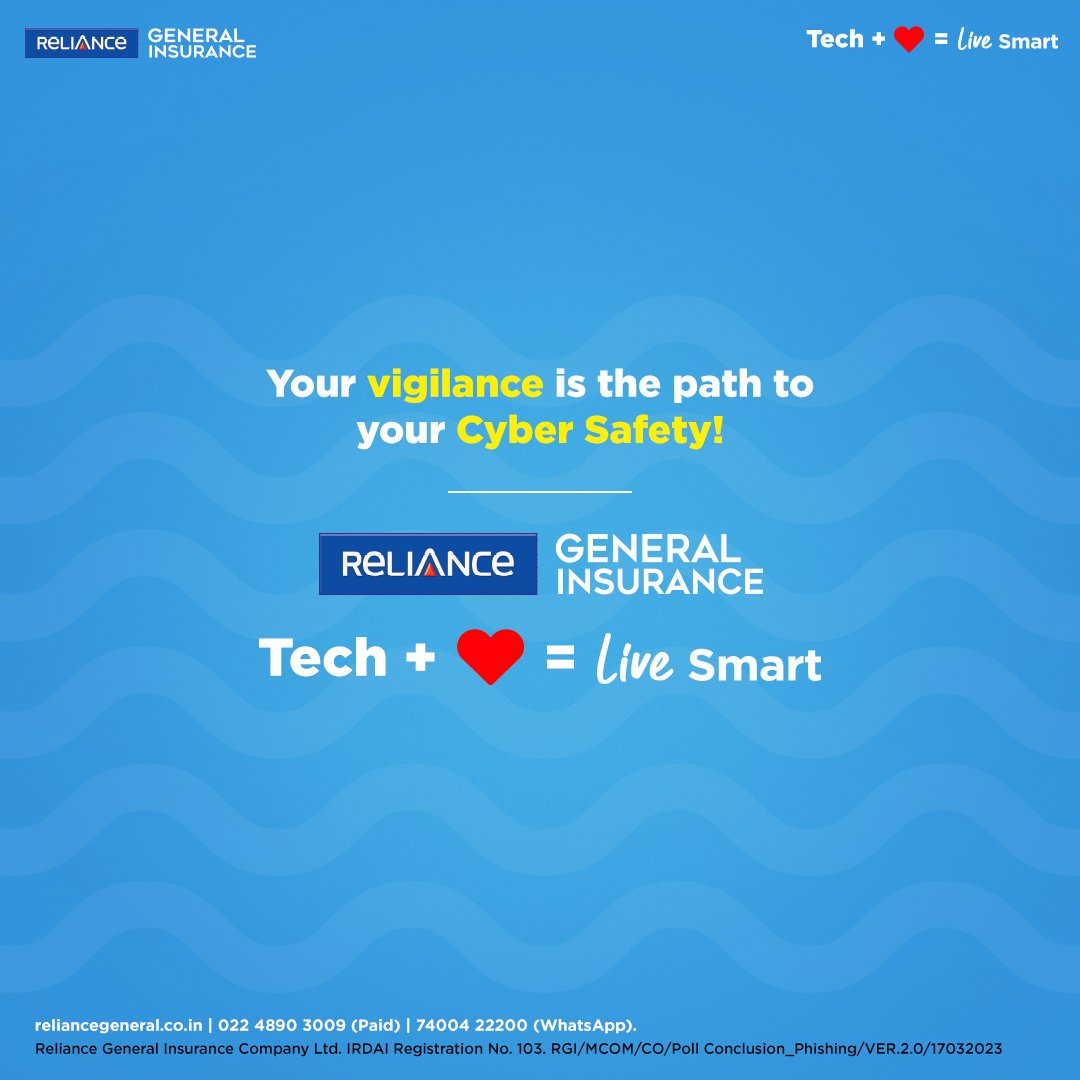 IndusIndGenIn's tweet photo. #RelianceGeneralInsurance #Tech+❤️ #LiveSmart #QRCodes #Poll #PollConclusion #Cyber #Safety #Security #Protection #DataSafety #DataVigilance #CyberAwareness #Finance #FinancialSafety #Frauds #Phishing #Smishing #Vishing https://t.co/ZcUE7ZW3gH