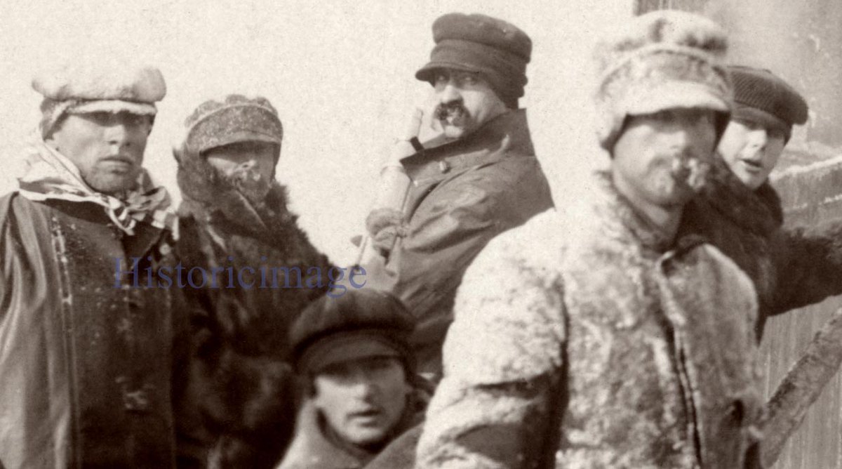 Historicimage's tweet photo. C. 1880 Volunteer fire fighters somewhere in America. The men seen after the fire has been knocked down, three of them still hosing down the structure. Exact location unknown, winter month, frozen mustaches. #historicimage #firefightinghistory #Volunteerfirefighter https://t.co/z77k9Ulnha