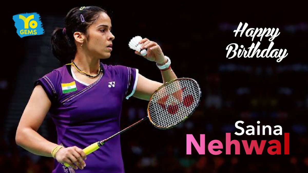 Yo_Gems's tweet photo. Happy Birthday Ace Badminton Player @NSaina 

#AceBadmintonPlayer #SainaNehwal #badmintonPlayer #BAI #HappyBirthdaySainaNehwal
#AllEngland2023 https://t.co/Jg2yRWb8OE