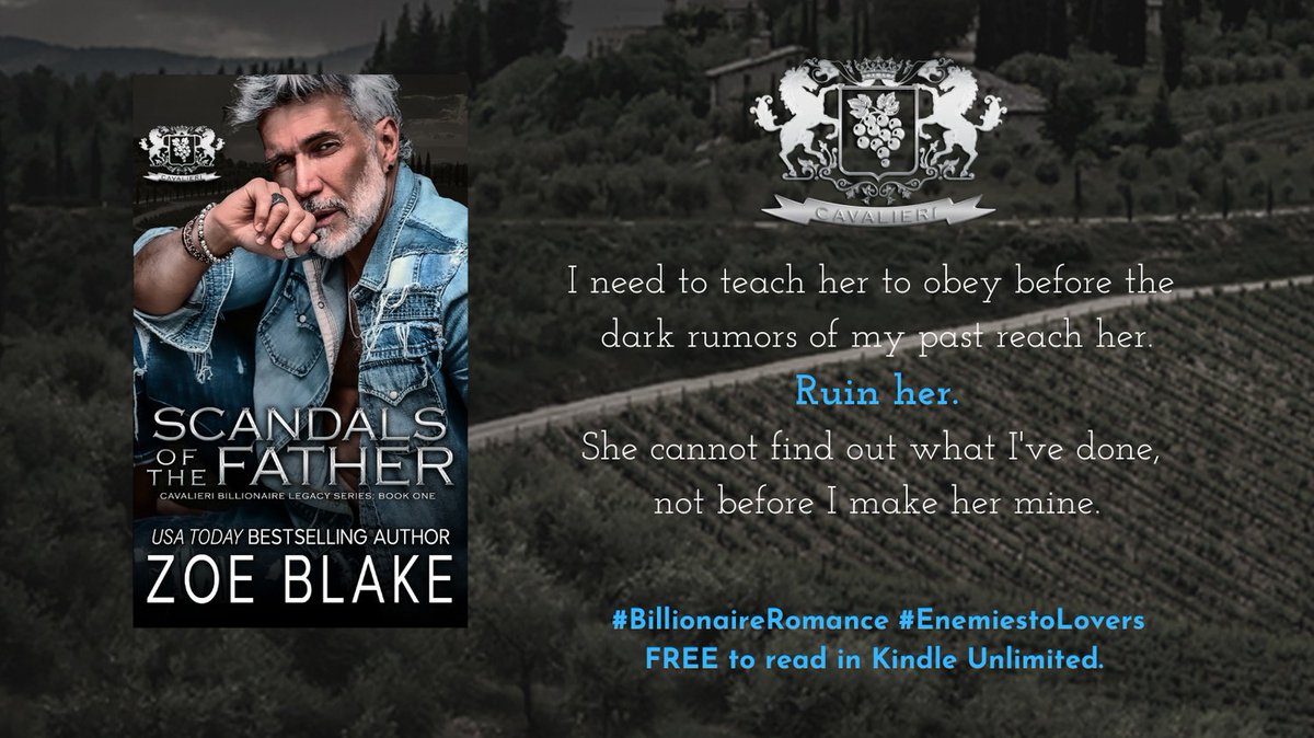 ZoeBlakeBooks's tweet photo. If you love the twisted, suspenseful romance of Natasha Knight and Charmaine Pauls, then you won't be able to resist the Cavalieri Billionaire Legacy series. Start with 'Scandals of the Father'! #romanticsuspense #darkromance #BillionaireRomance, #EnemiestoLovers https://t.co/qH8w02w7Jx