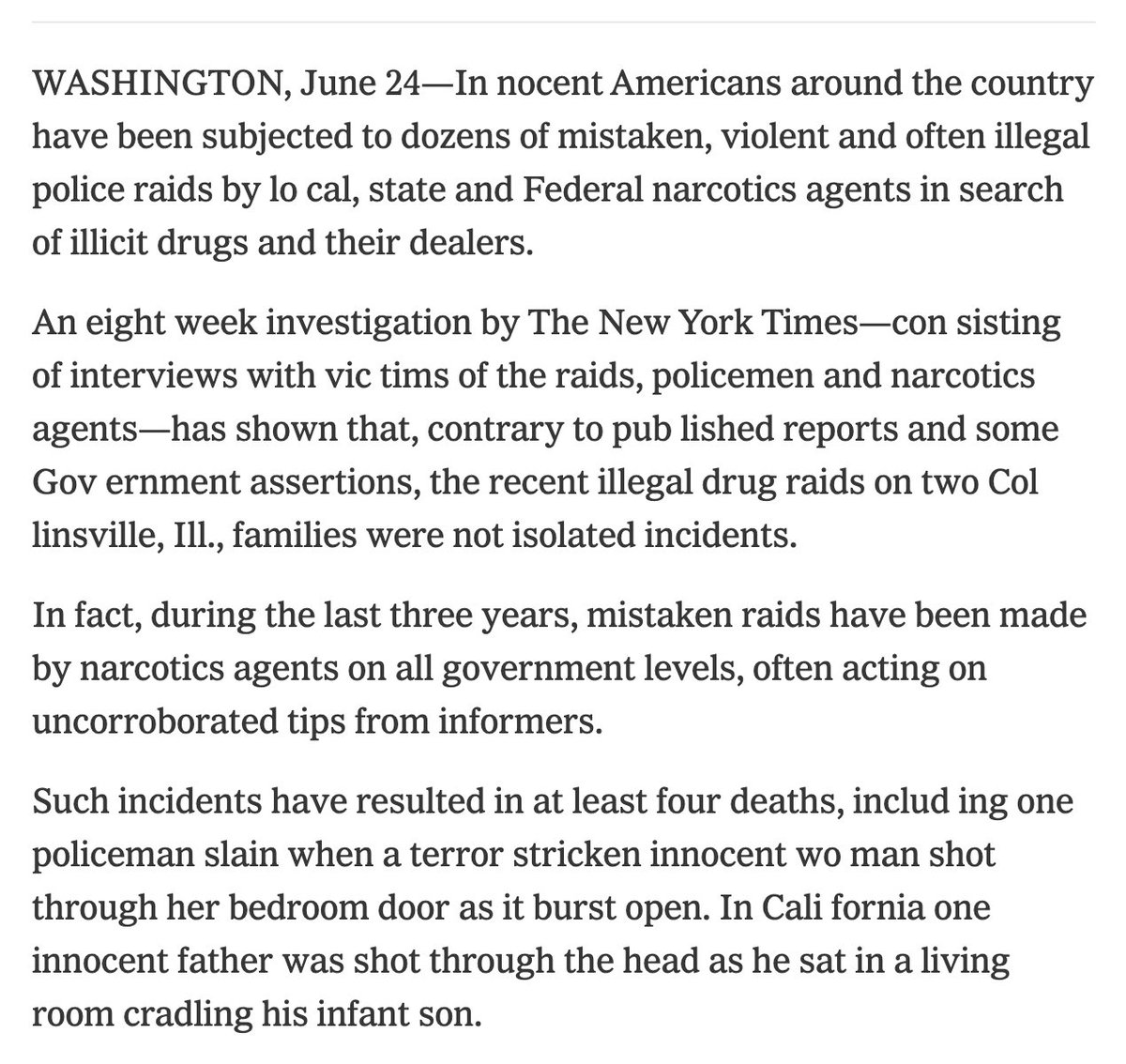 radleybalko's tweet photo. See if you can guess when this NYT article was published.
 
(Answer below.) https://t.co/hOzBYUPNKq