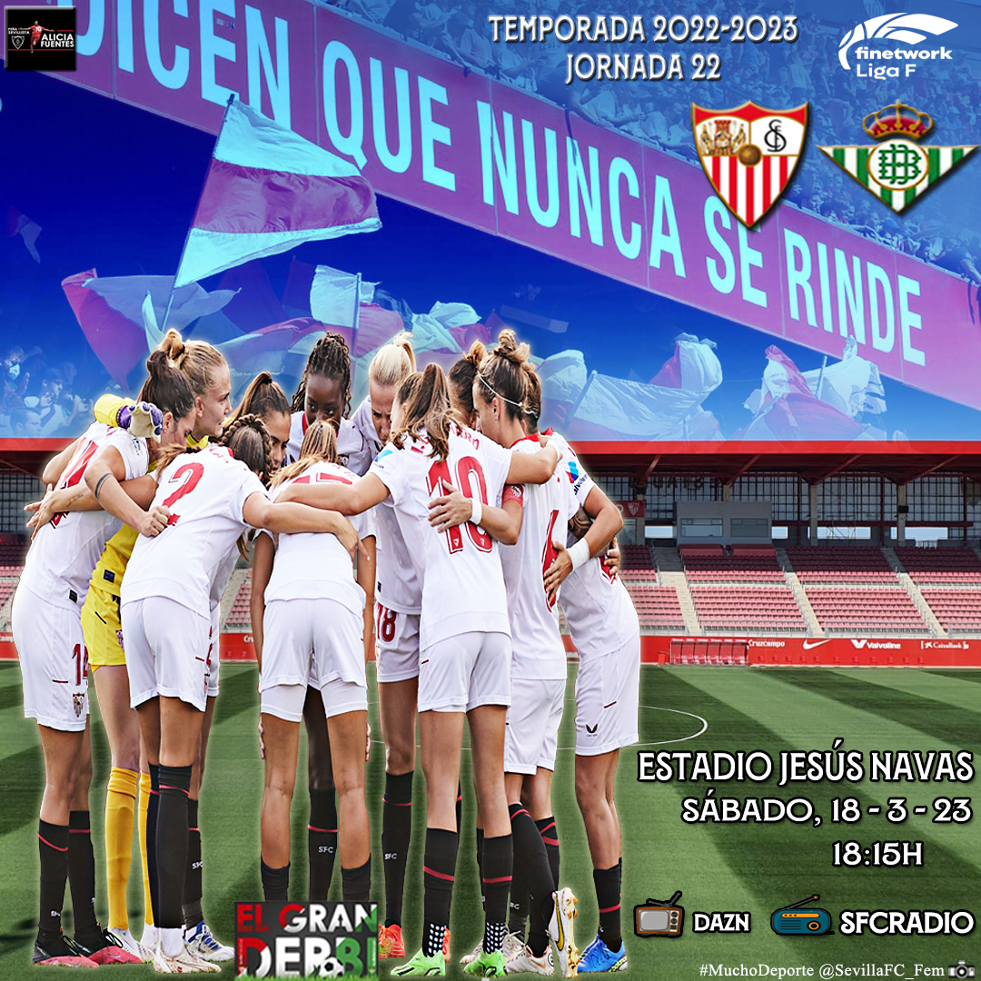 AliciaFuentesPS's tweet photo. Mañana no es un sábado cualquiera, mañana se juega #ElGranDerbi en el Estadio Jesús Navas.
Amarás siempre a tus colores...🎶
Jugamos en casa y nosotros somos el jugador nº 12 ¡VAMOS TODOS JUNTOS A POR LA VICTORIA! 💪🏽❤️🤍
📸 @SevillaFC_Fem #MuchoDeporte https://t.co/NHmD8qJ2bJ