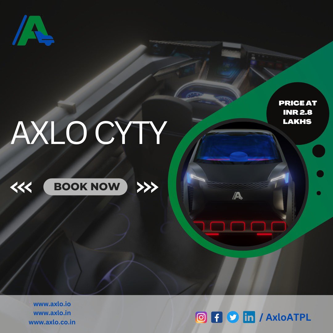AxloATPL's tweet photo. Change the future with sustainable Bicar - Axlo Cyty! 

Book Now: https://t.co/cLDUxaACad

 #future #sustainable #change #ev #greenerfuture #axlo #cars #india https://t.co/5XAATjXqSU