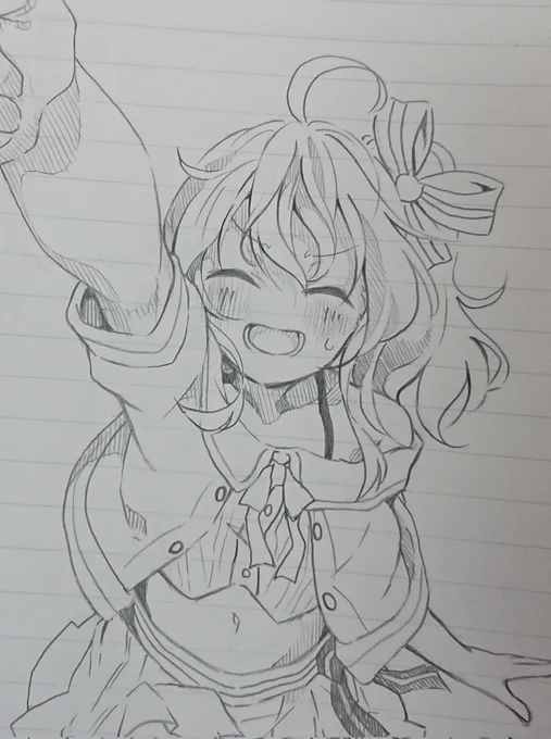 まだ途中だけど結構可愛く描けてる気がする✨ 