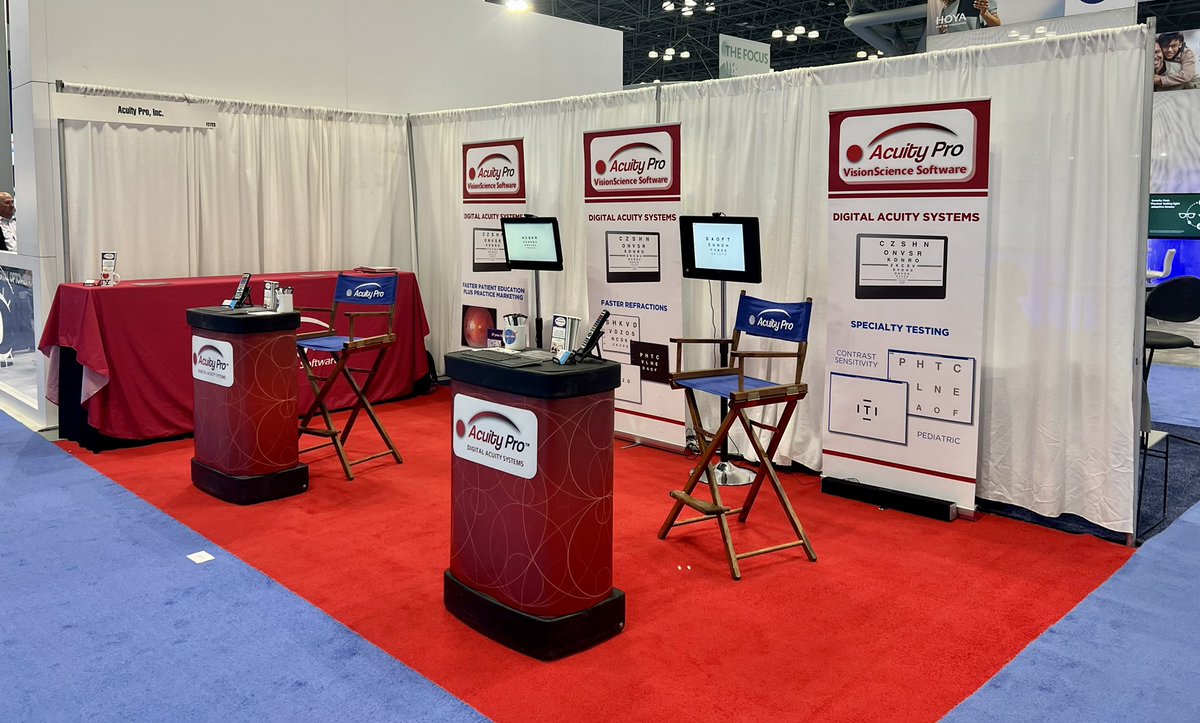 redlinesky's tweet photo. Live from the show floor!! Acuity Pro Digital Acuity Systems! #visionExpo https://t.co/Dcws7xKWNm