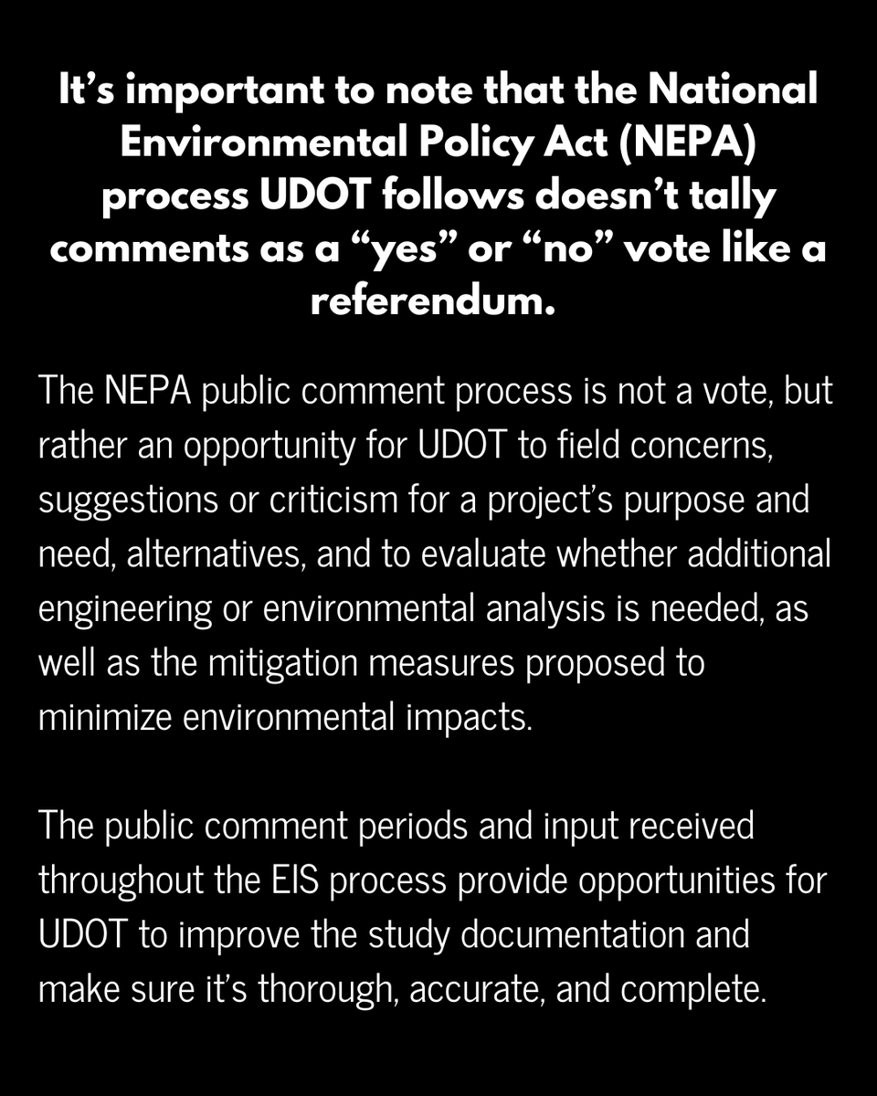 UDOTlcceis's tweet photo. #LCCEIS #SR210
Visit our website for more info and to make a comment. Please focus your comments on the information in the new reports, comments unrelated to the supplemental information reports will not be addressed in the Record of Decision (ROD). https://t.co/N8F0Lh6pt9
