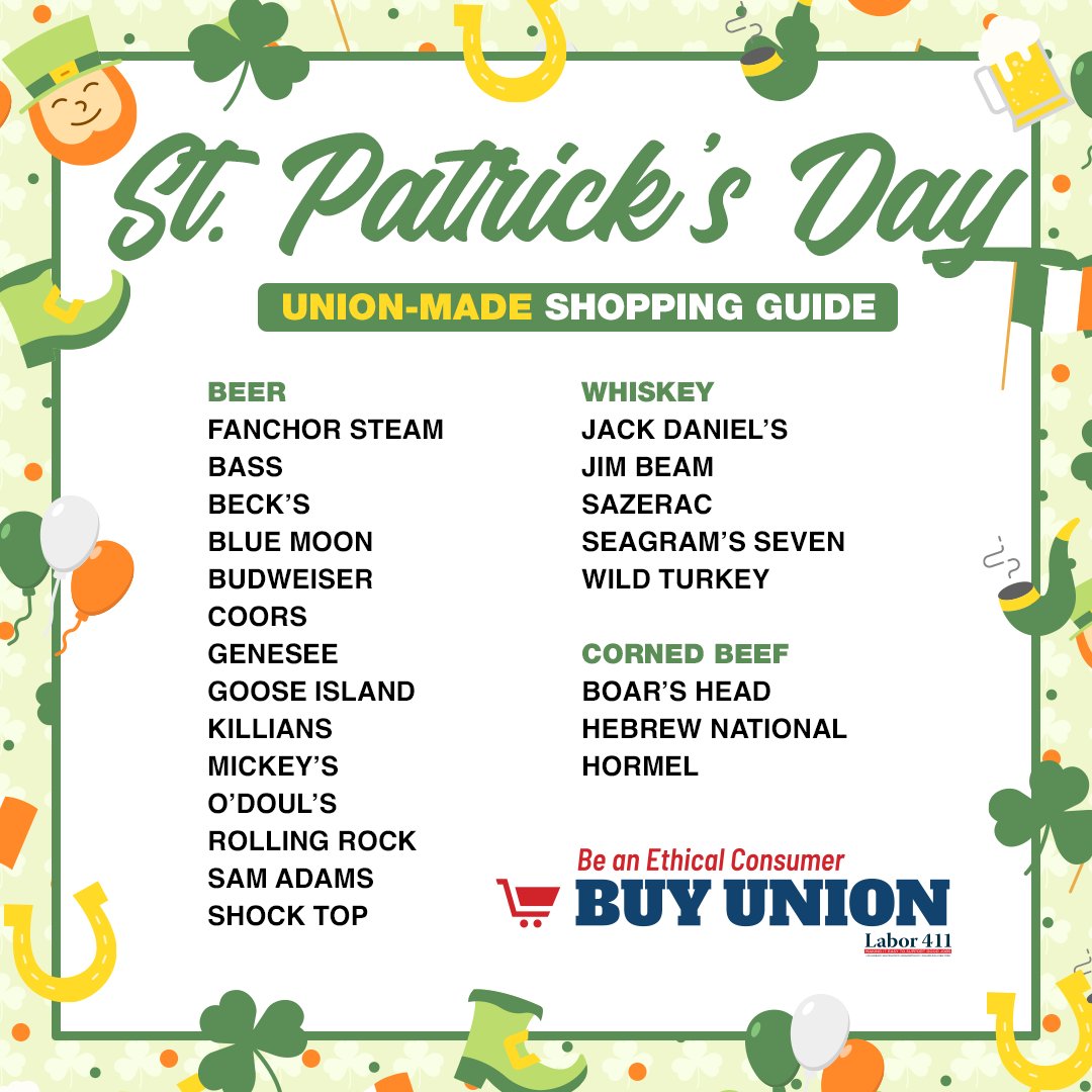 #UnionStrong #unionmade #StPatricksDay