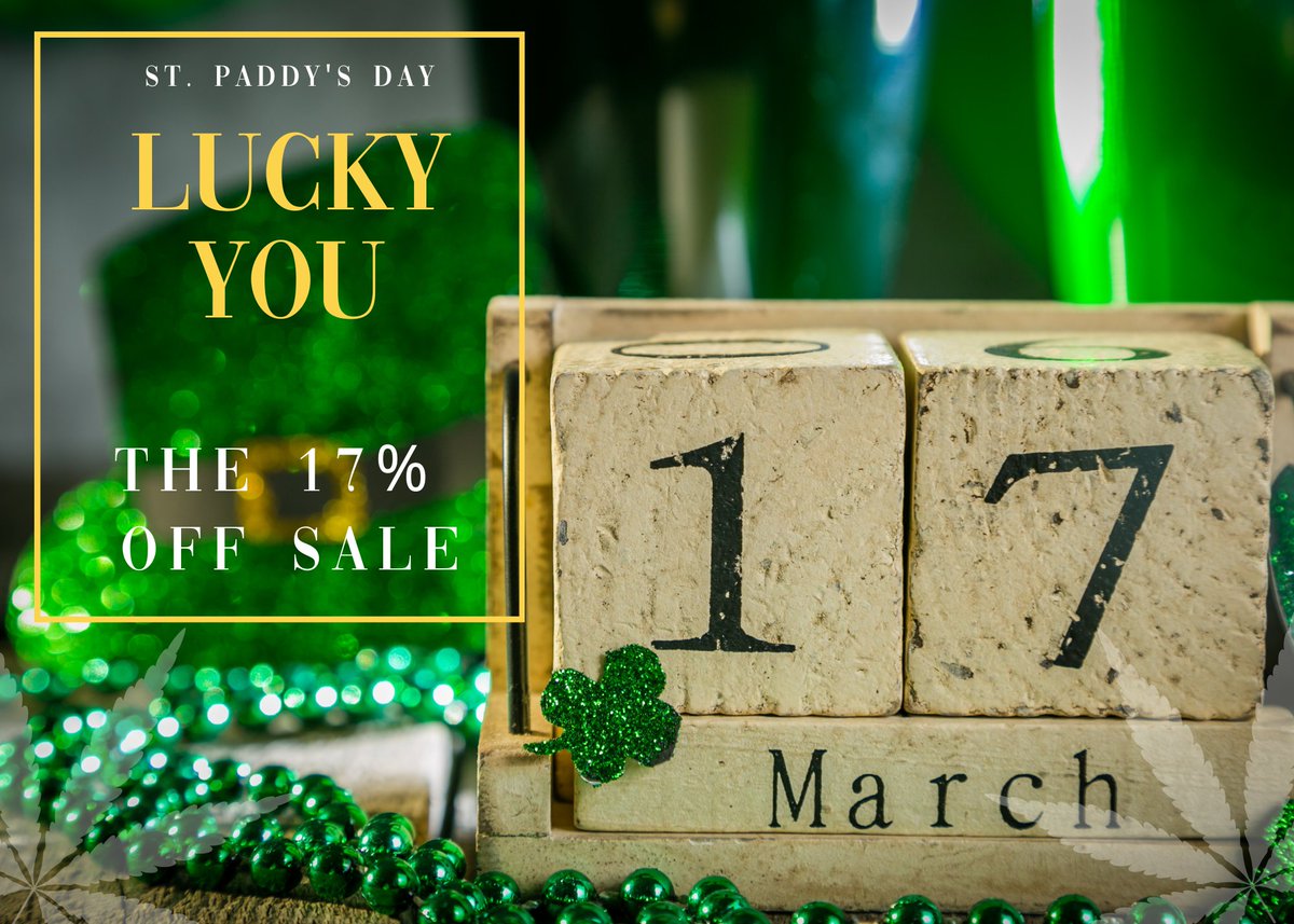 17% off all cannabis products on our website (Delta-8 THC and CBD) in honor of St. Patrick's Day. Stay Elevated! #StPatricksDay2023 #promocodes #promos #cannabis #hemp #delta8 #delta8thc #cbd #D8 #thc #420life #plantpowered #GramCo #GramFam