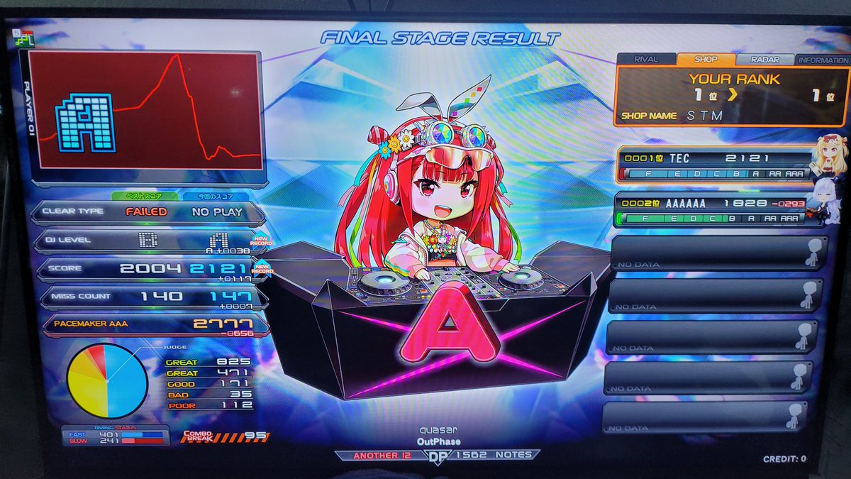 L_TECHNC's tweet photo. Re: IIDX DP皆伝 https://t.co/v8Zr9JeWHC