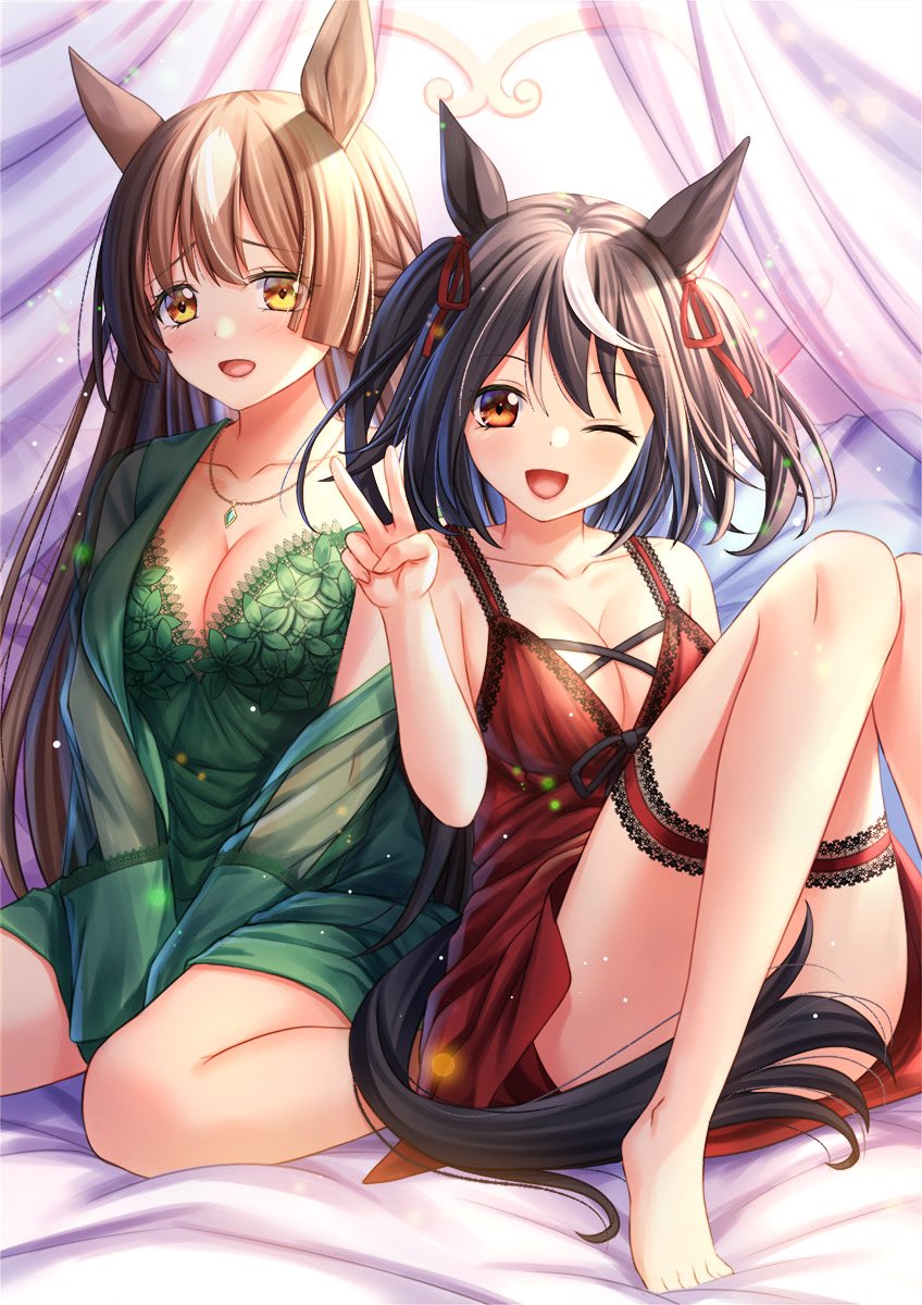 キタサンブラック(ウマ娘) ,サトノダイヤモンド(ウマ娘) 「枠無しバージョンです。 」|トシのイラスト