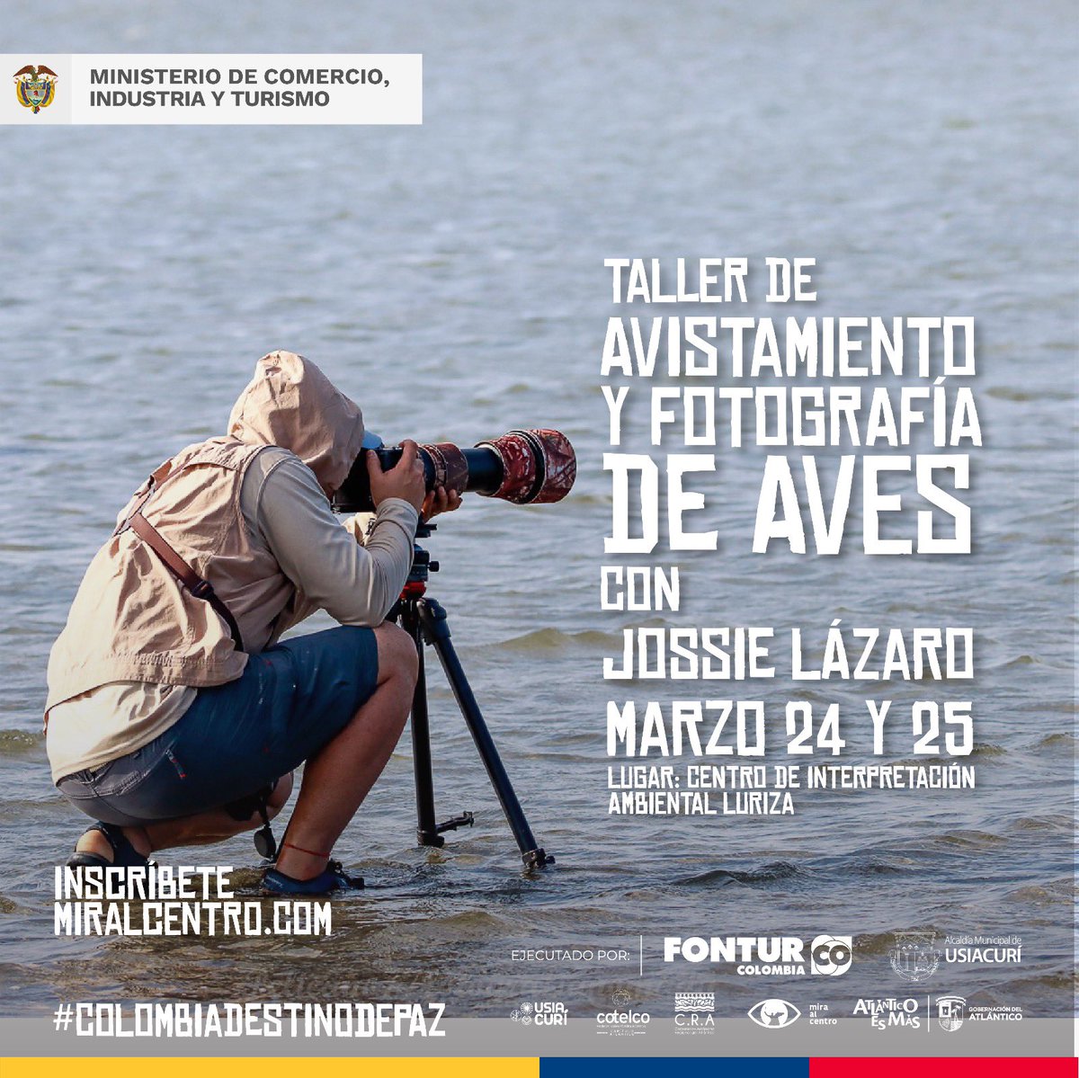 miralcentro's tweet photo. ¡INSCRIBETE YA en nuestros talleres de avistamiento y fotografía de aves! Encuentra el link para inscribirte en nuestra biografía👀
¡SON 30 CUPOS por día!
De 8:00am a 5:00pm en el centro de interpretación ambiental de Luriza 
 
#descubreusiacurí 📸 https://t.co/HmQzlVwaWi