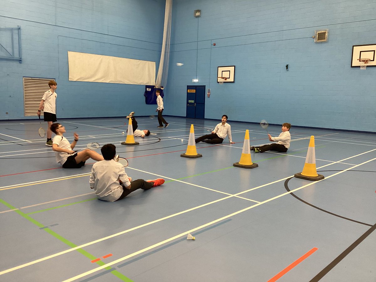 Working on shot precision with sit-down badminton games today at Year 8/9 practice. Who says you need nets to play badminton?! #BoltonSport #BSBD #Boltonbadminton 

<a href="/nfordteacher/">Nic Ford FCCT</a> <a href="/BoltonSch/">Bolton School</a> <a href="/BSBDSport/">PE/SPORT at Bolton School Senior - Boys Division</a>
