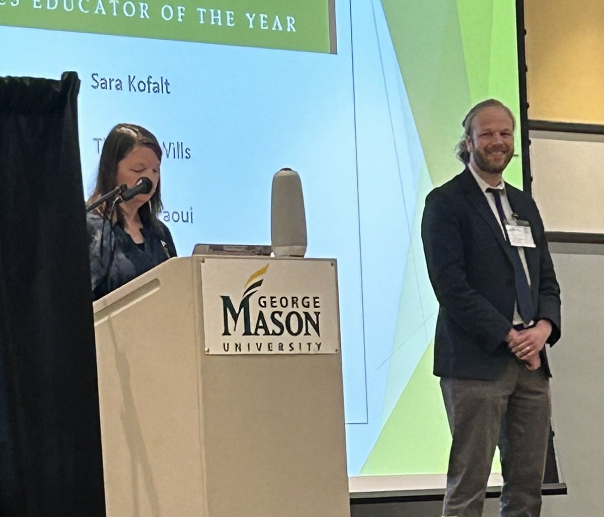 Mr. Barclay represented RPS at VCTM annual conference as the 2023 Middle School Math Educator of the Year. Franklin Military students are learning from one of our best. @WeAreRPS @CJBellTeach  @sheis1GEM @RPSMathTeam